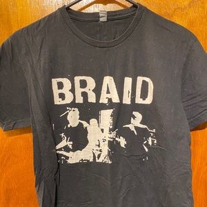 Braid Band Tshirt. Black. Size Small